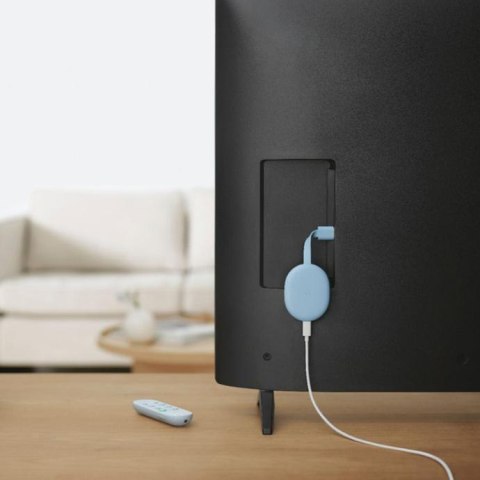 Odtwarzacz multimedialny Google Chromecast 4K z Google TV Niebieski GOOGLE