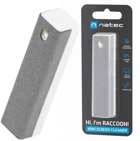 Spray do czyszczenia ekranów Natec Raccoon Mini Screen Cleaner 15ml NATEC Spray do czyszczenia ekranów Natec Raccoon Mini Screen Cleaner 15ml NATEC