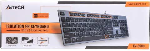 Klawiatura przewodowa A4tech KV-300H USB szary A4TECH Klawiatura przewodowa A4tech KV-300H USB szary A4TECH