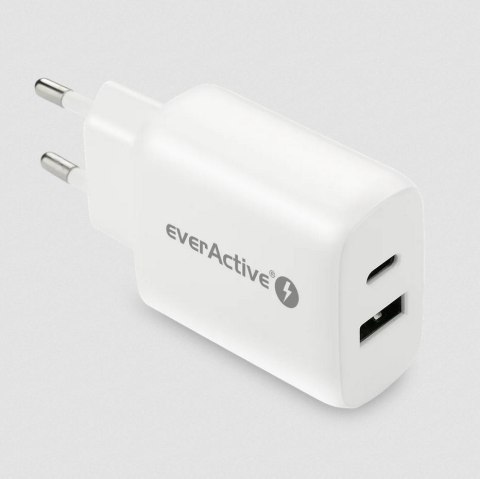 ŁADOWARKA SIECIOWA everActive SC-370Q 25W 1xUSB-C 1xUSB-A PD PPS EVERACTIVE
