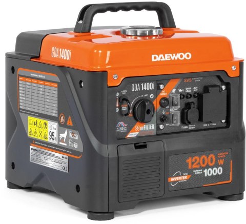 AGREGAT PRĄDOTWÓRCZY INWERTOROWY DAEWOO GDA 1400i 1.2kW DAEWOO POWER PRODUCTS AGREGAT PRĄDOTWÓRCZY INWERTOROWY DAEWOO GDA 1400i 1.2kW DAEWOO POWER PRODUCTS