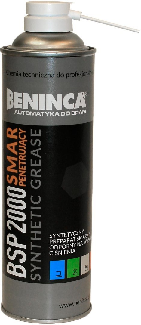 CHEMIA: Smar syntetyczny (penetrujący) Beninca BSP2000 500ml do bram/automatyki/napędów BENINCA CHEMIA: Smar syntetyczny (penetrujący) Beninca BSP2000 500ml do bram/automatyki/napędów BENINCA