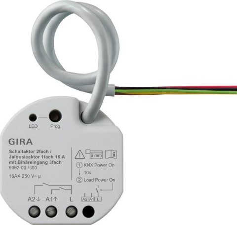 GIRA aktor przekaźnikowy/żaluzjowy 2x/1x 16 A PT KNX ONE 506200 GIRA GIRA aktor przekaźnikowy/żaluzjowy 2x/1x 16 A PT KNX ONE 506200 GIRA