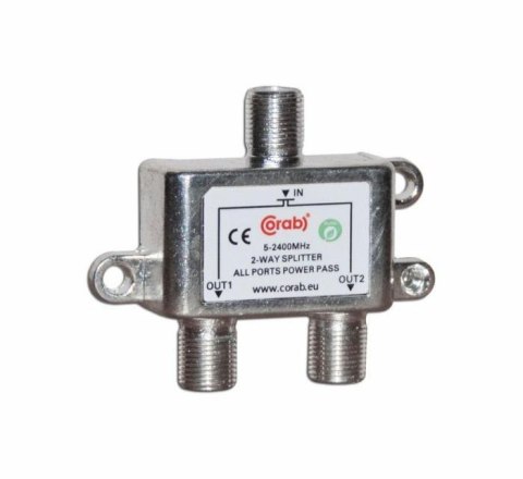 ROZGAŁĘŹNIK-SPLITER 5-2400 Mhz CORAB 2 DROŻNY Z PRZEJŚCIEM NAPIĘCIA CORAB ROZGAŁĘŹNIK-SPLITER 5-2400 Mhz CORAB 2 DROŻNY Z PRZEJŚCIEM NAPIĘCIA CORAB