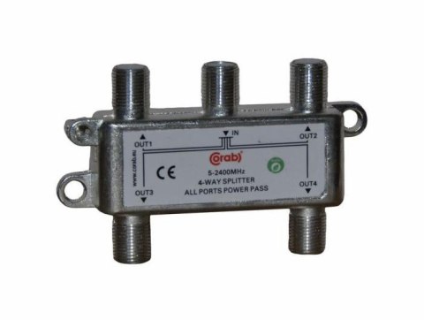 ROZGAŁĘŹNIK-SPLITER 5-2400 Mhz CORAB 4 DROŻNY Z PRZEJŚCIEM NAPIĘCIA CORAB ROZGAŁĘŹNIK-SPLITER 5-2400 Mhz CORAB 4 DROŻNY Z PRZEJŚCIEM NAPIĘCIA CORAB
