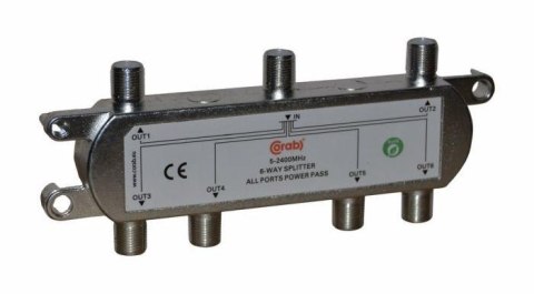 ROZGAŁĘŹNIK-SPLITER 5-2400 Mhz CORAB 6 DROŻNY Z PRZEJŚCIEM NAPIĘCIA CORAB ROZGAŁĘŹNIK-SPLITER 5-2400 Mhz CORAB 6 DROŻNY Z PRZEJŚCIEM NAPIĘCIA CORAB