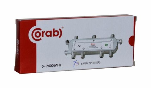 ROZGAŁĘŹNIK-SPLITER 5-2400 Mhz CORAB 6 DROŻNY Z PRZEJŚCIEM NAPIĘCIA CORAB ROZGAŁĘŹNIK-SPLITER 5-2400 Mhz CORAB 6 DROŻNY Z PRZEJŚCIEM NAPIĘCIA CORAB