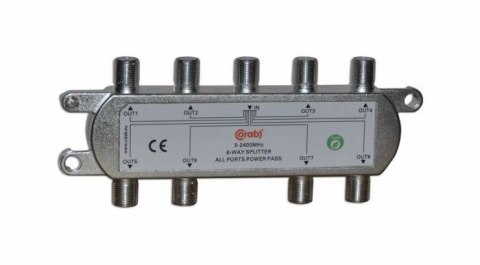 ROZGAŁĘŹNIK-SPLITER 5-2400 Mhz CORAB 8 DROŻNY Z PRZEJŚCIEM NAPIĘCIA CORAB ROZGAŁĘŹNIK-SPLITER 5-2400 Mhz CORAB 8 DROŻNY Z PRZEJŚCIEM NAPIĘCIA CORAB