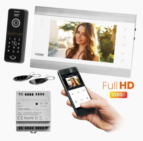 WIDEODOMOFON WI-FI VIRONE VDP-61FHDZD/W TUYA VIRONE WIDEODOMOFON WI-FI VIRONE VDP-61FHDZD/W TUYA VIRONE