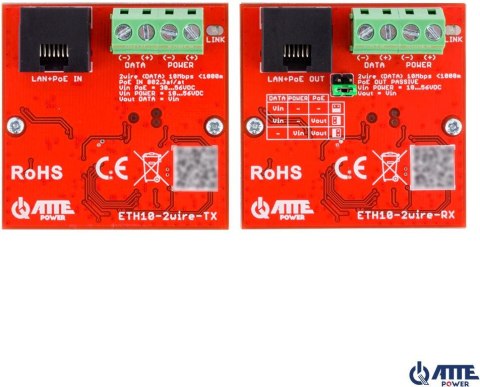 Zestaw konwerterów ATTE ETH10-2wire-SET ATTE Zestaw konwerterów ATTE ETH10-2wire-SET ATTE