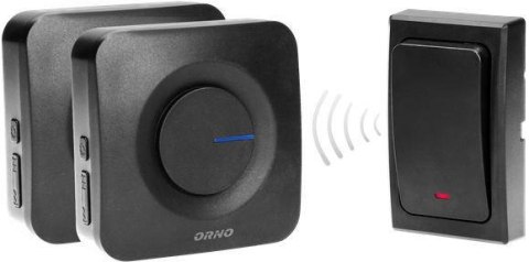 Bezprzewodowy dzwonek do drzwi z 2 odbiornikami ORNO OR-DB-MT-165 ORNO Bezprzewodowy dzwonek do drzwi z 2 odbiornikami ORNO OR-DB-MT-165 ORNO