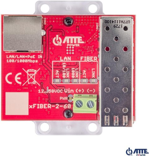 Gigabitowy media konwerter Ethernet ATTE xFIBER‑2‑60 ATTE Gigabitowy media konwerter Ethernet ATTE xFIBER‑2‑60 ATTE