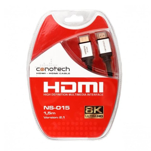 Kabel HDMI Conotech NS-015 8K ver. 2.1 - 1,5m CONOTECH Kabel HDMI Conotech NS-015 8K ver. 2.1 - 1,5m CONOTECH