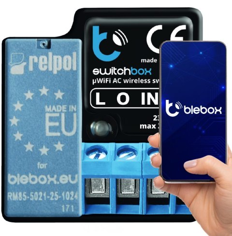 Moduł przekaźnikowy switchbox v3 Blebox BLEBOX Moduł przekaźnikowy switchbox v3 Blebox BLEBOX