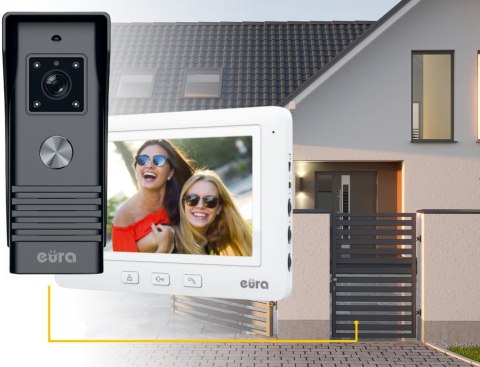 WIDEODOMOFON EURA VDP-45A3 "ALPHA" WHITE EURA WIDEODOMOFON EURA VDP-45A3 "ALPHA" WHITE EURA