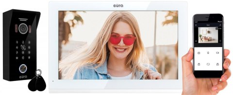 WIDEODOMOFON EURA VDP-99C5 biały, WiFi, RFID, TUYA EURA WIDEODOMOFON EURA VDP-99C5 biały, WiFi, RFID, TUYA EURA