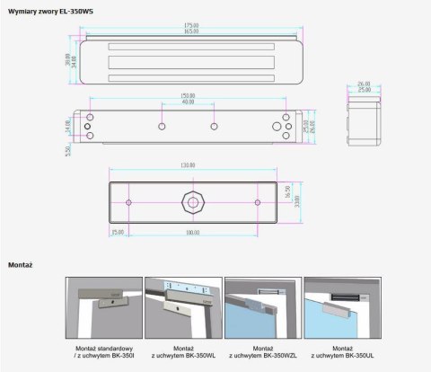 Zwora elektromagnetyczna SCOT EL-350WS SCOT Zwora elektromagnetyczna SCOT EL-350WS SCOT