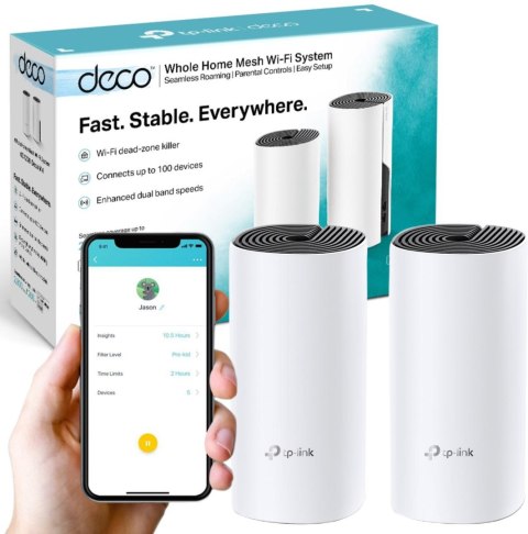 DOMOWY SYSTEM WI-FI MESH TP-LINK DECO M4 (2-pack) TP-LINK DOMOWY SYSTEM WI-FI MESH TP-LINK DECO M4 (2-pack) TP-LINK