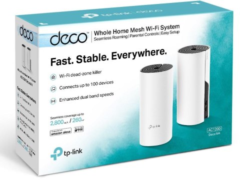 DOMOWY SYSTEM WI-FI MESH TP-LINK DECO M4 (2-pack) TP-LINK DOMOWY SYSTEM WI-FI MESH TP-LINK DECO M4 (2-pack) TP-LINK