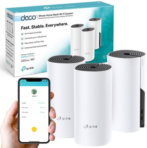 DOMOWY SYSTEM WI-FI MESH TP-LINK DECO M4 (3-pack) TP-LINK DOMOWY SYSTEM WI-FI MESH TP-LINK DECO M4 (3-pack) TP-LINK