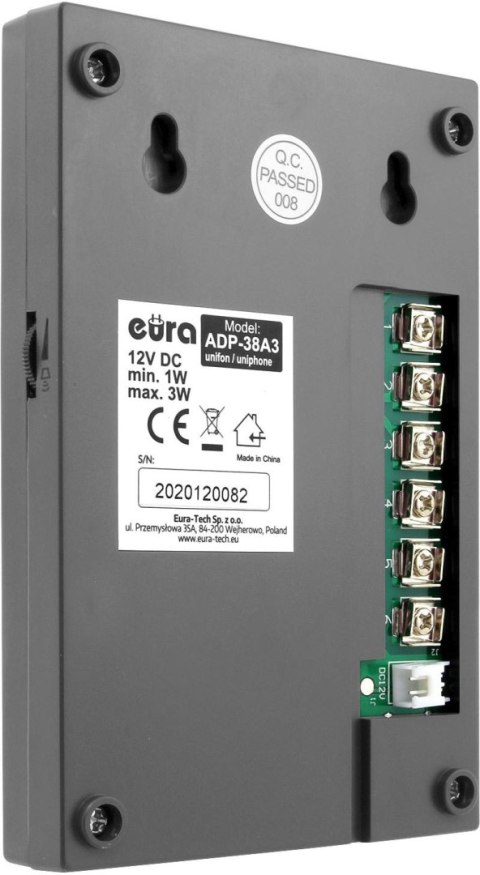 Domofon EURA ADP-38A3 ENTRA grafit EURA Domofon EURA ADP-38A3 ENTRA grafit EURA