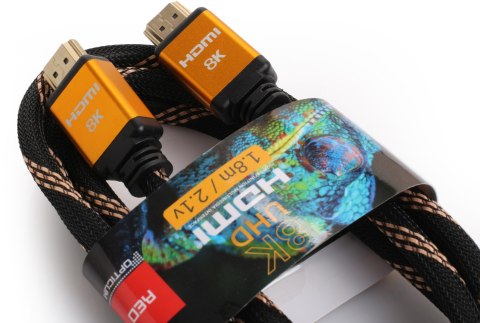 Kabel HDMI-HDMI Opticum RED 8K UHD - 1.8m (v2.1) OPTICUM Kabel HDMI-HDMI Opticum RED 8K UHD - 1.8m (v2.1) OPTICUM
