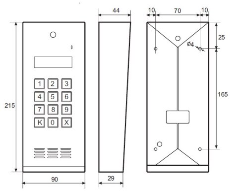 Laskomex CD-2600R audio z czytnikiem kluczy RFID ze stali nierdzewniej, w obudownie natynkowej. LASKOMEX Laskomex CD-2600R audio z czytnikiem kluczy RFID ze stali nierdzewniej, w obudownie natynkowej. LASKOMEX