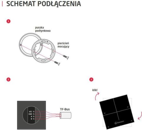 Panel dotykowy TOUCH PANEL 4B biały Grenton GRENTON Panel dotykowy TOUCH PANEL 4B biały Grenton GRENTON