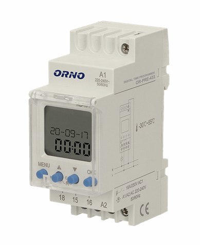 Programator elektroniczny ORNO na szynę DIN OR-PRE-433 ORNO Programator elektroniczny ORNO na szynę DIN OR-PRE-433 ORNO