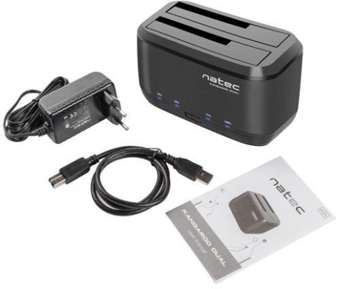 Stacja dokująca HDD Natec Kangaroo Dual 2.5/3,5cala USB 3.0 + Zasilacz NATEC Stacja dokująca HDD Natec Kangaroo Dual 2.5/3,5cala USB 3.0 + Zasilacz NATEC