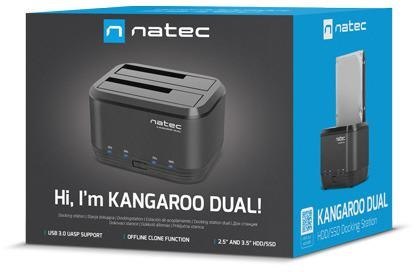 Stacja dokująca HDD Natec Kangaroo Dual 2.5/3,5cala USB 3.0 + Zasilacz NATEC Stacja dokująca HDD Natec Kangaroo Dual 2.5/3,5cala USB 3.0 + Zasilacz NATEC