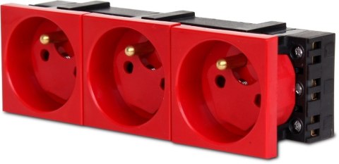 Gniazdo 3M elektryczne potrójne + blokada JAVEL Gniazdo 3M elektryczne potrójne + blokada JAVEL