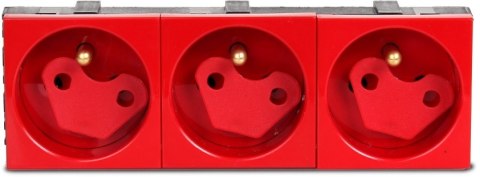 Gniazdo 3M elektryczne potrójne + blokada JAVEL Gniazdo 3M elektryczne potrójne + blokada JAVEL