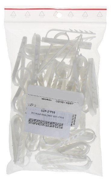MUROWY TRZYMAK KABLA OKRĄGŁEGO FI 6 DO 10mm 50szt. INNY-D MUROWY TRZYMAK KABLA OKRĄGŁEGO FI 6 DO 10mm 50szt. INNY-D