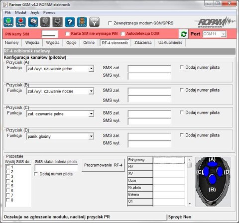 ROPAM STEROWNIK RADIOWY - ZESTAW RF-4C-2K (2 PILOTY) ROPAM ROPAM STEROWNIK RADIOWY - ZESTAW RF-4C-2K (2 PILOTY) ROPAM