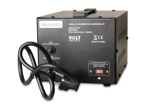 Transformator VOLT POLSKA 230V/110V 2000VA VOLT POLSKA Transformator VOLT POLSKA 230V/110V 2000VA VOLT POLSKA