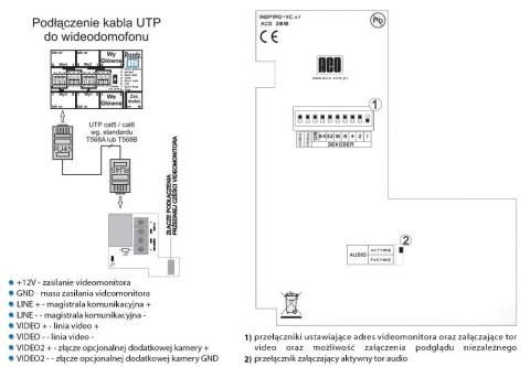 ACO INS-MPR 4" Monitor INSPIRO - kolorowy cyfrowy 4" do systemów videodomofonowych ACO ACO INS-MPR 4" Monitor INSPIRO - kolorowy cyfrowy 4" do systemów videodomofonowych ACO