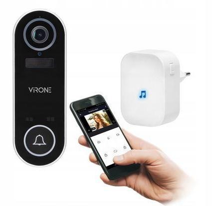 BEZPRZEWODOWY DZWONEK Z KAMERĄ WI-FI, TUYA VIRONE VDB-1 VIRONE BEZPRZEWODOWY DZWONEK Z KAMERĄ WI-FI, TUYA VIRONE VDB-1 VIRONE