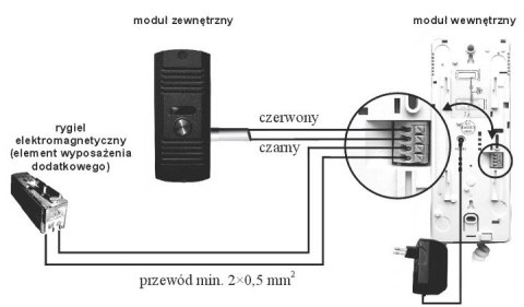 DOMOFON EURA ADP-20A3 Grafitowo Biały EURA DOMOFON EURA ADP-20A3 Grafitowo Biały EURA