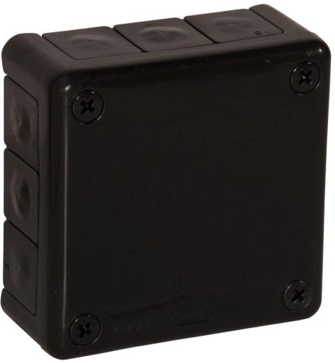 Puszka natynkowa pusta 12 wlotów VIPLAST VP-41 CZARNA IP55 98x98x42mm 041-05 VIPLAST Puszka natynkowa pusta 12 wlotów VIPLAST VP-41 CZARNA IP55 98x98x42mm 041-05 VIPLAST