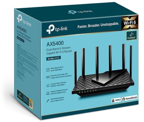 ROUTER TP-LINK ARCHER AX72 Wi-Fi 6 AX5400 TP-LINK ROUTER TP-LINK ARCHER AX72 Wi-Fi 6 AX5400 TP-LINK
