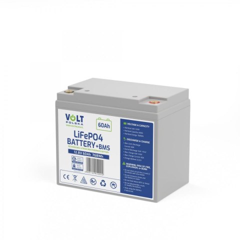 AKUMULATOR VOLT POLSKA LITOWO-ŻELAZOWO-FOSFORANOWY LiFePO4 12V 60Ah 60A VOLT POLSKA AKUMULATOR VOLT POLSKA LITOWO-ŻELAZOWO-FOSFORANOWY LiFePO4 12V 60Ah 60A VOLT POLSKA