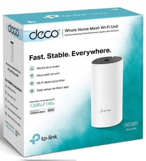 DOMOWY SYSTEM WI-FI MESH TP-LINK DECO M4 (1-pack) TP-LINK DOMOWY SYSTEM WI-FI MESH TP-LINK DECO M4 (1-pack) TP-LINK