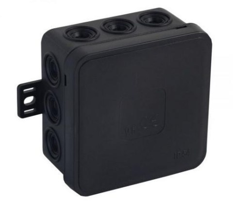 Puszka natynkowa pusta 12 wlotów VIPLAST V5 klik CZARNA IP54 75x75x41mm 035-05 VIPLAST Puszka natynkowa pusta 12 wlotów VIPLAST V5 klik CZARNA IP54 75x75x41mm 035-05 VIPLAST