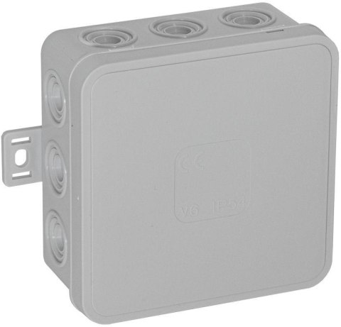 Puszka natynkowa pusta 12 wlotów VIPLAST V6 klik SZARA IP54 85x85x41mm 036-03 VIPLAST Puszka natynkowa pusta 12 wlotów VIPLAST V6 klik SZARA IP54 85x85x41mm 036-03 VIPLAST