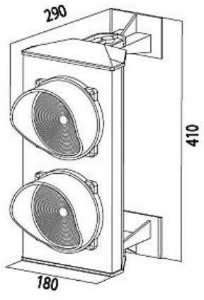 Semafor CAME PSSRV2 (2-komorowy: czerwone-zielone) 230V LED (001PSSRV2) CAME