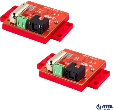 Zestaw aktywnych konwerterów do transmisji Ethernet oraz PoE ATTE xCOAX4-SET ATTE Zestaw aktywnych konwerterów do transmisji Ethernet oraz PoE ATTE xCOAX4-SET ATTE