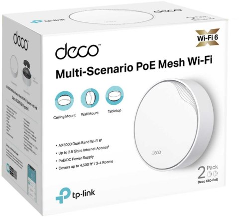 DOMOWY SYSTEM WI-FI MESH TP-LINK DECO X50-POE (2-PACK) TP-LINK DOMOWY SYSTEM WI-FI MESH TP-LINK DECO X50-POE (2-PACK) TP-LINK