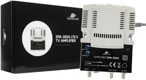 Regulowany wzmacniacz sygnału TV naziemnej i kablowej Spacetronik SPA-28SG LTE II SPACETRONIK Regulowany wzmacniacz sygnału TV naziemnej i kablowej Spacetronik SPA-28SG LTE II SPACETRONIK