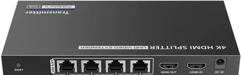 Rozgałęźnik/extender 1x4 HDMI na LAN 4K@30Hz Spacetronik SPH-RL24 SPACETRONIK Rozgałęźnik/extender 1x4 HDMI na LAN 4K@30Hz Spacetronik SPH-RL24 SPACETRONIK